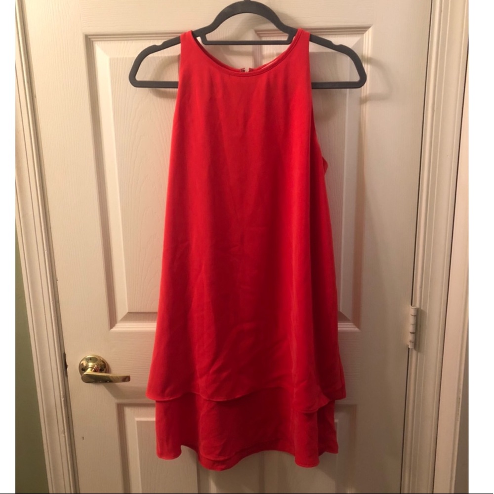 Size 6, red/orange shift dress